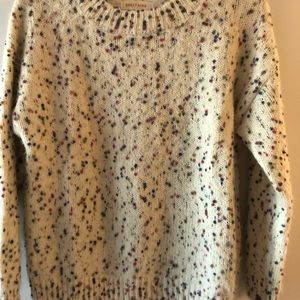 Multi color speckled cream sweater